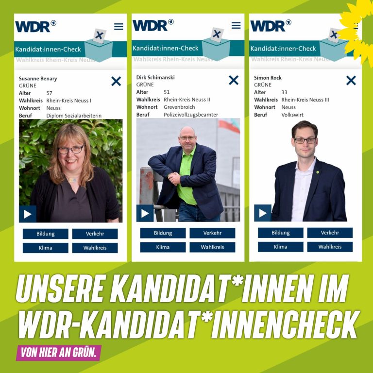 Unsere Kandidat*innen im WDR-Kandidat*innencheck!