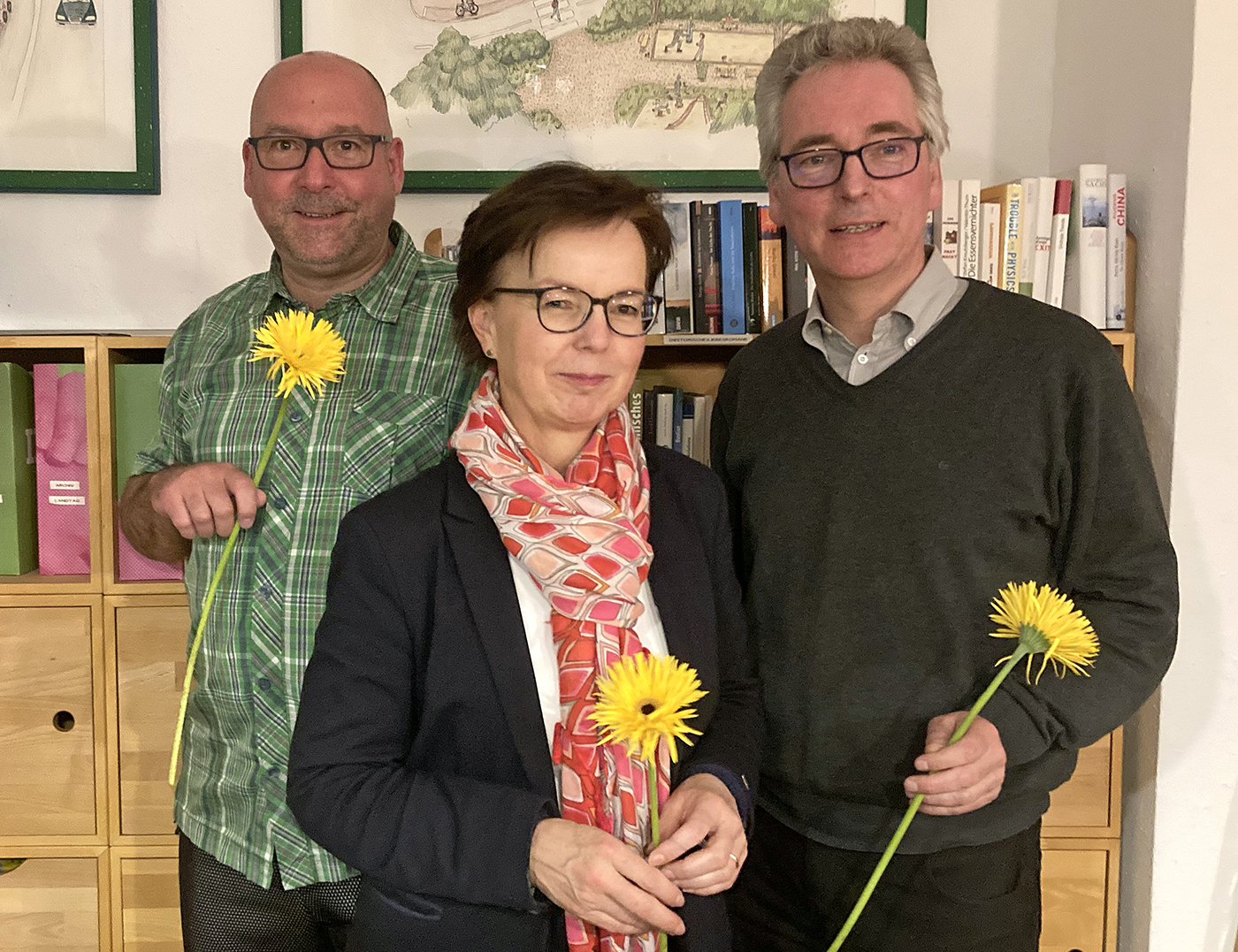 Der neu gewählte Fraktionsvorstand (v.l.n.r.): Dirk Schimanski, Petra Schenke und Hans Christian Markert